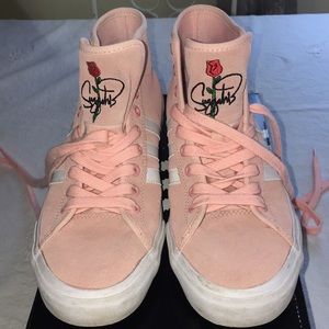 Men’s Pink Suede Adidas Sneakers